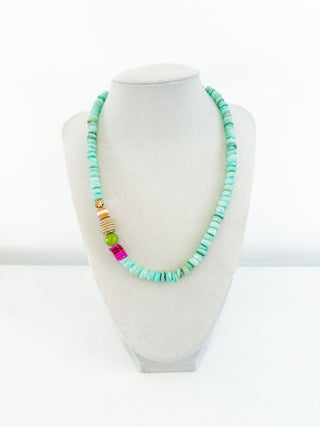 Aqua Color Splash Necklace by Scooples