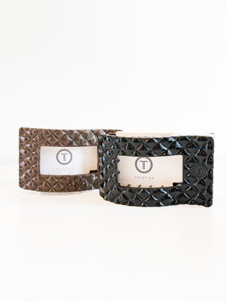 Large Quilted Flat Rectangle Clip by Teleties