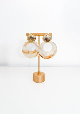 Marble Kenle Shell Earring by Sahira