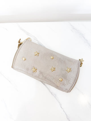 Spark Double Eyeglass Case in Sand Shimmer