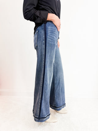 Super Wide Leg w/ Shadow Cuff in Reflection by Liverpool