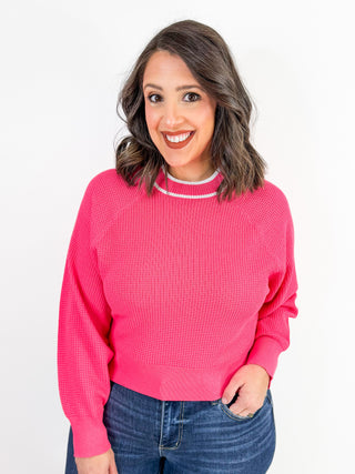 Can't Live Without It Sweater in Fuchsia