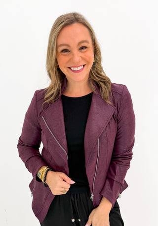 Need it Jacket in Plum by Clara Sunwoo