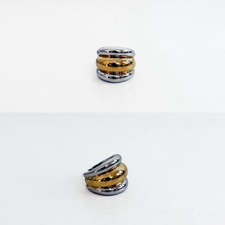 Two Toned Dome Ring by Chansutt Pearls
