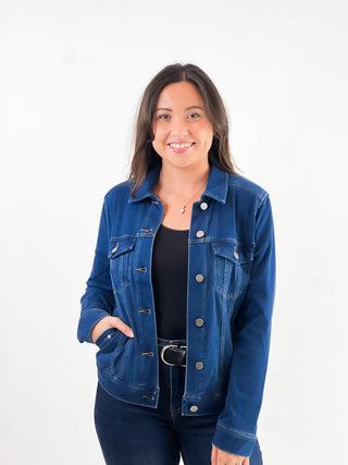 Classic Jean Jacket in Admiral Blue by Liverpool