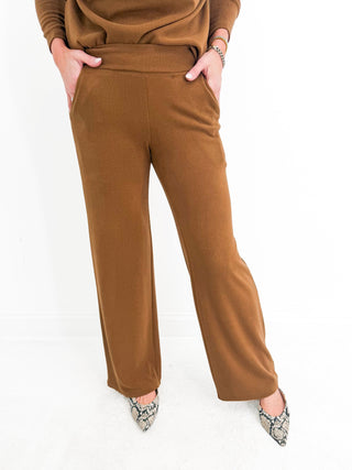Preorder First Class Travel Pant in Camel by Clara Sunwoo