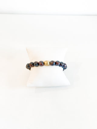 Melange Beaded Bracelet in Red Tiger Eye by BuDhaGirl