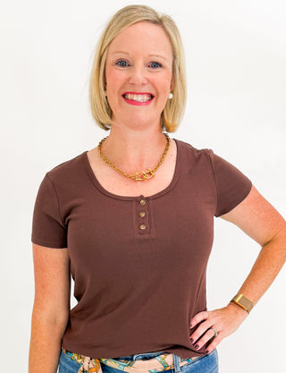 Cozy Chemistry Top in Deep Mahogany