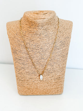 Gold + Diamond Pendant Necklace by Chansutt Pearls