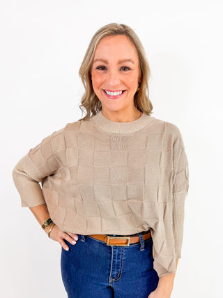 Wherever I Go Sweater in Light Taupe