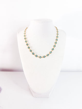 Turquoise Bezel Necklace by Sahira