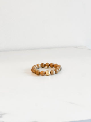 Ashen Wood Beaded Bracelet by BuDhaGirl