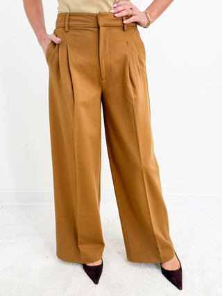 Brooke HR Wide Leg Trouser in Rich Camel by Liverpool