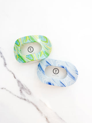 Cabana Collection Large Flat Round Hair Clip by Teleties