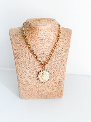 Small Coin Necklace by Chansutt Pearls