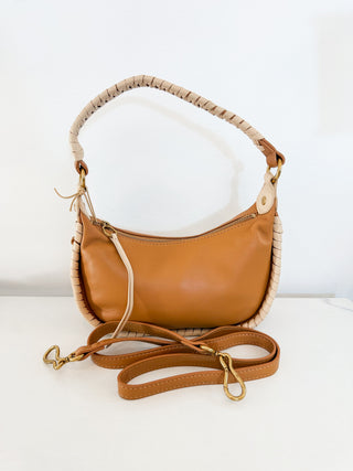 Mia Crescent Small HOBO in Warm Cashew by HOBO