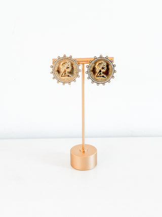 Love Each Other More Coin Earring by Chansutt Pearls