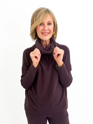 Preorder First Class Travel Top in Eggplant by Clara Sunwoo