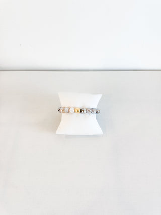 Melange Beaded Bracelet in Taupe/Brown by BuDhaGirl