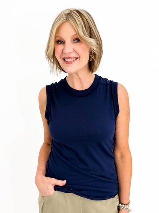 Zo Tank in Black Iris by Dear John