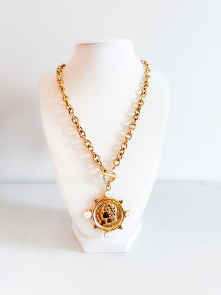 Pearl Coin Necklace by Chansutt Pearls