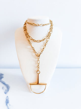 Large Horsebit Necklace by Chansutt Pearls