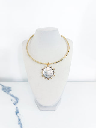Horse Coin Necklace Cuff by Sahira