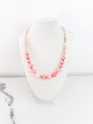Pink Champagne Necklace by Scooples