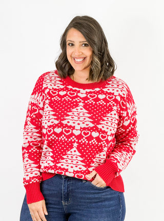 Mistletoe Moments Sweater in Red