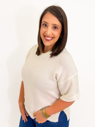 Catrina Sweater in Off White by Dear John