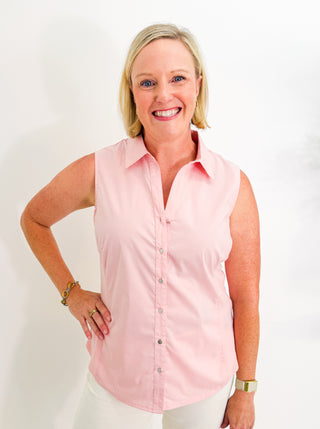 Button & Pop Tank in Powder Pink