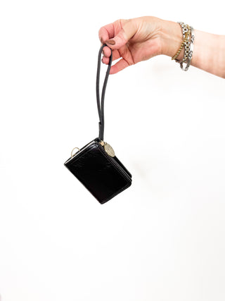Coin Wristlet Wallet in Black by HOBO