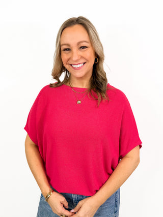 Center Stage Top in Tomato Red