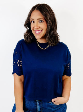 Maddox Top in Riviera Black Iris by Dear John