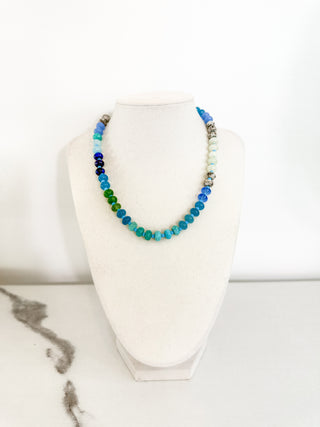 Bora Bora Blue Beaded Necklace by Sahira