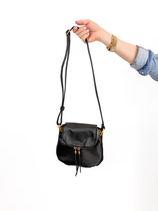 Fern Zip-Flap Crossbody in Black by HOBO