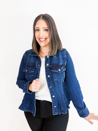 Fit and Flare Trucker Jacket in Delacey by Liverpool