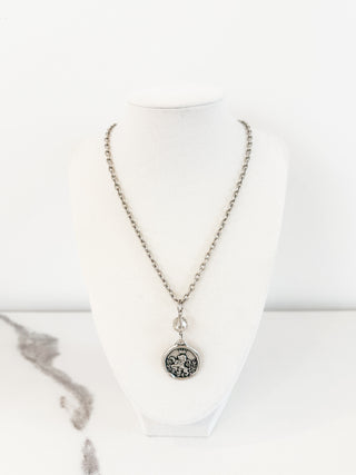 Lion Medallion Necklace by Belle Via