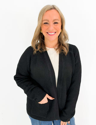 Refined Rustic Cardigan in Black by Charlie B