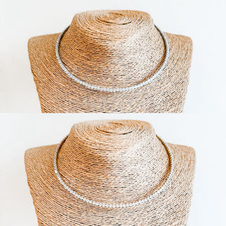 Luxe Tennis Necklace by Chansutt Pearls