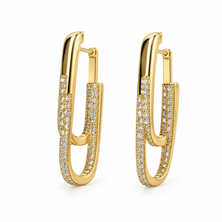 Jasmine Pave Double Hoop by Sahira