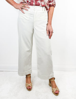 HR Crop Wide Leg Pant in Whipped Cream by Liverpool