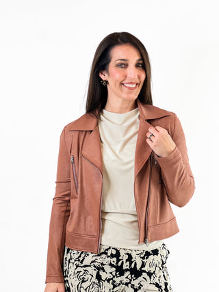 Luxe Rebel Jacket in Tan by Clara Sunwoo