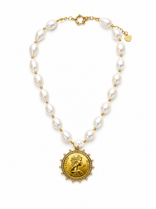 Gia Coin Necklace by Chansutt Pearls