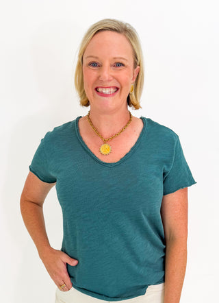 Vanya Top in Mediterranean by Dear John