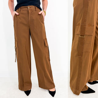 PREORDER Cargo Wide Leg in Carob Brown by Liverpool