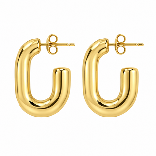 Small Oval Hoops by Chansutt Pearls