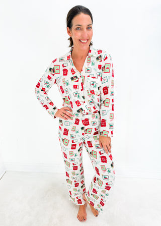Christmas Stamps Pajama Set