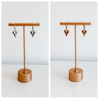 Heart Huggie Hoops