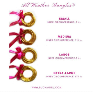 Rose Gold All Weather Bangles by BuDhaGirl (set of 9)